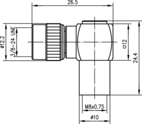 Telegärtner Winkeladapter MiniUHF/FME (M-M) 100024364