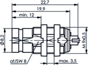 Telegärtner 1,6/5,6-Einbaubuchse 75Ohm m.Lötfahnen 100024376