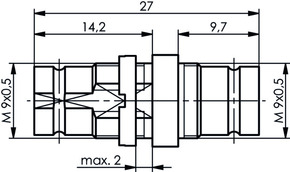 Telegärtner 1,6/5,6-Einbaukupplung (F-F) 100024382