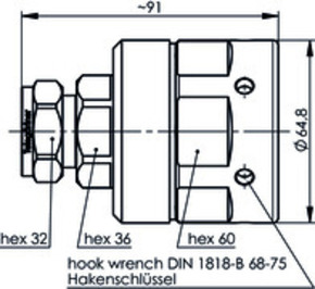 Telegärtner Kabelbuchse G26 (1 5/8Z) IP68 100024439
