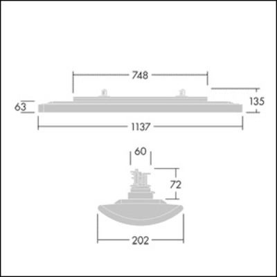 Thorn LED-Hängeleuchte 840, weiß IQ SUSP S #96637141
