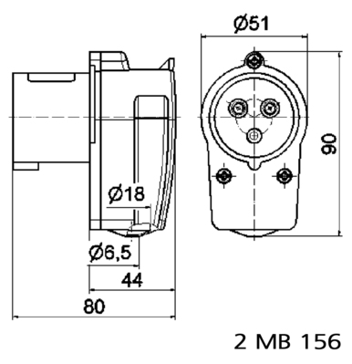 Bals Elektrotech. Winkelstecker GT 16A 3p 230V 6h IP44 231
