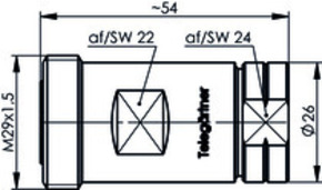 Telegärtner 7-16-Kabelbuchse SIMFIX G23 (1/2Z FLEX) 100024481