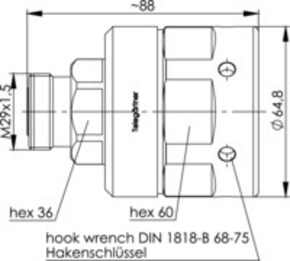 Telegärtner Kabelbuchse G26 (1 5/8Z) IP68 100024505