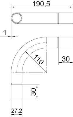 OBO Bettermann Vertr Edelstahlrohrbogen ohne Gewinde 25mm SB25W A4