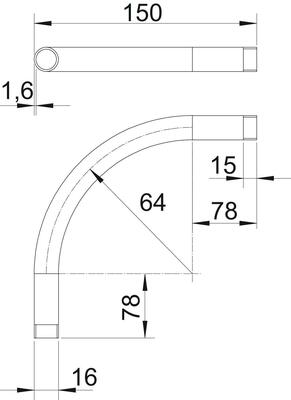 OBO Bettermann Vertr Aluminiumrohrbogen M16x1,5 SBM16W ALU