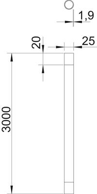 OBO Bettermann Vertr Aluminiumrohr m. Gew. M25x1,5,3000 SM25W ALU