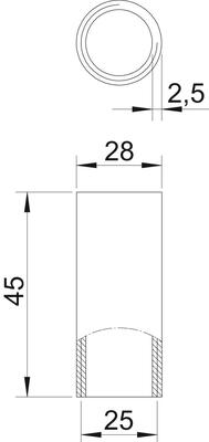 OBO Bettermann Vertr Aluminiumverbindungsmuffe m. Gewinde M25x1,5 SVM25W ALU