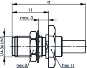 Telegärtner SMA-Einbaubuchse cr AU G7 (RG316/U) 100024666