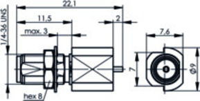 Telegärtner Einbaubuchse in SMT 100024694