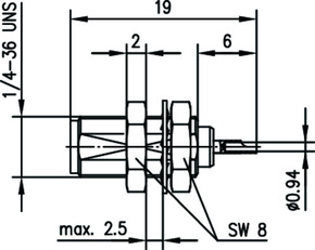 Telegärtner SMA-Einbaubuchse AU 100024697