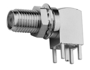 Telegärtner SMA-Winkeleinbaubuchse Au für LTP, 50Ohm 100024711
