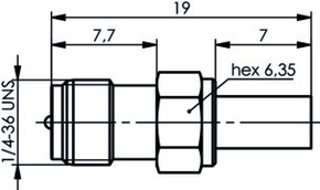 Telegärtner R-SMA-Kabelbuchse Reverse AU, G7 (RG316/U) 100024762