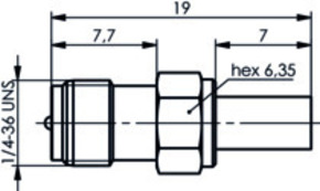 Telegärtner R-SMA-Kabelbuchse Reverse AU, G7 (RG316/U) 100024762