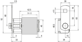 DEHN Anschlussklemme mit Klinge Niro f. Profile 372359
