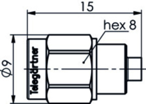 Telegärtner R-SMA-Abschlusswiderstand (M) AU,1W,23dB/6GHz 100024788