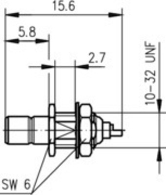 Telegärtner SMB-Einbaustecker AU Einbau von vorne 100024840