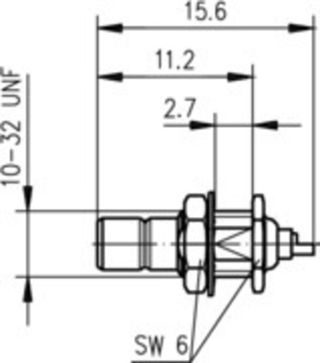 Telegärtner SMB-Einbaustecker AU Einbau von hinten 100024841