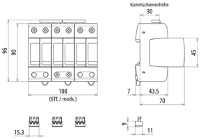 DEHN Überspannungsschutzableite rTyp 2/Class II DG M DC ACI 1250 FM