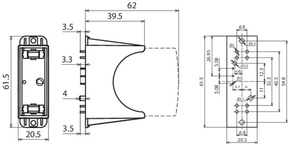 DEHN Sockel 1-polig für Leiterplattenmontage DG PCB 510 UL FM