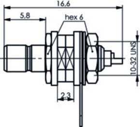 Telegärtner SMB-Einbaustecker AU Einbau von vorne 100024846