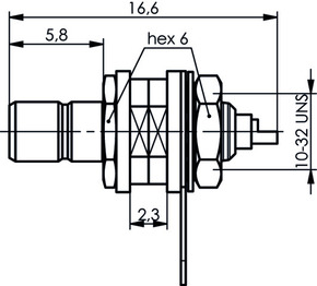Telegärtner SMB-Einbaustecker AU Einbau von vorne 100024846