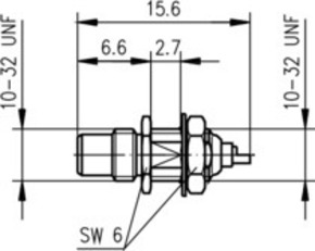 Telegärtner SMC-Einbaustecker AU Einbau von vorne 100024898