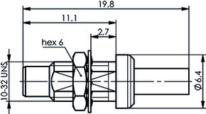 Telegärtner SMC-Kabeleinbaustecker cr/cr,RG178B/U,196AU 100024901