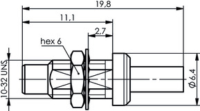 Telegärtner SMC-Kabeleinbaustecker cr/cr,RG178B/U,196AU 100024901