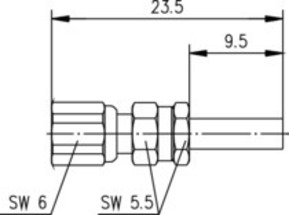 Telegärtner SMC-Kabelbuchse cr AU RG174/U,188A/U,316/U 100024906