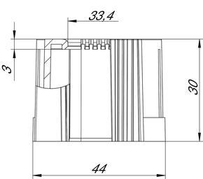 OBO Bettermann Vertr Rohrendtülle, teilbar metrisch M40 129 TB M40 ECO