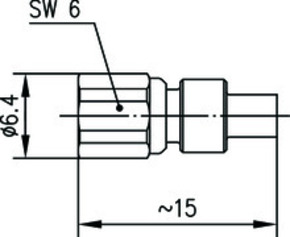 Telegärtner SMC-Kabelbuchse AU RG405/U,1671A,UT-85 100024908