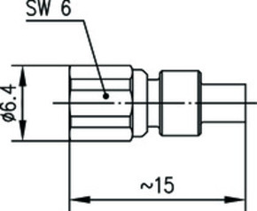 Telegärtner SMC-Kabelbuchse AU RG405/U,1671A,UT-85 100024908