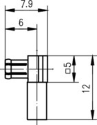 Telegärtner MCX-Kabelwinkelstecker cr G8 (RD-316) 100024984