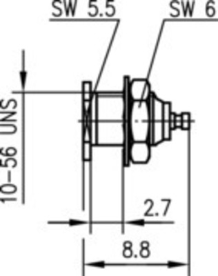 Telegärtner MCX-Einbaubuchse AU 100024996