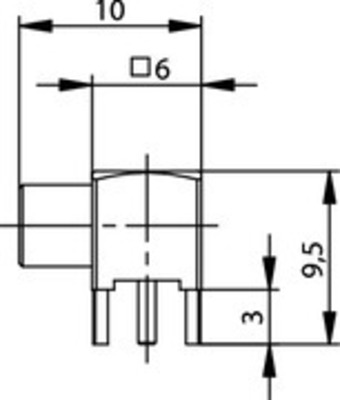 Telegärtner MCX-Winkelbuchse LTP AU RASTER 5.08 100025001