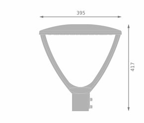 Ledvance LED-Mastaufsatzleuchte 822/827, ML, grau URBLTRNV29WASYMPS.GY