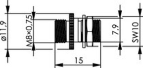 Telegärtner FC/PC-Kupplung SM u. MM Keramik/Metall 100007086