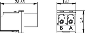 Telegärtner LC/APC-Duplex-Kupplung Keramik 100007146