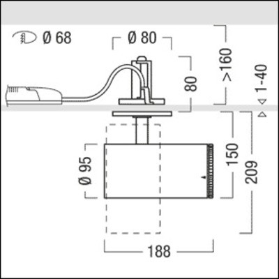 Zumtobel Group LED-Halbeinbaustrahler 930, schwarz V2-SRM1500 #62923924