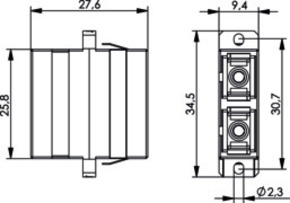 Telegärtner T-SC-Duplex-Kupplung Keramik, f.MM+SM, bg 100007247