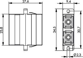 Telegärtner T-SC-Duplex-Kupplung Keramik, f.MM+SM, bg 100007247