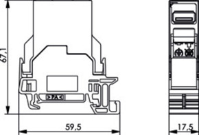 Telegärtner STX Tragschienen-Verbinder USB Kuppl. f-f Typ A 100007438