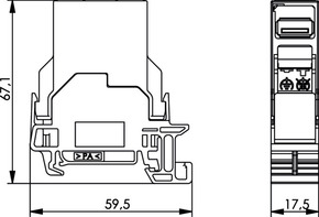 Telegärtner STX Tragschienen-Verbinder USB Kuppl. f-f Typ A 100007438