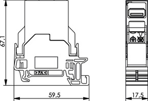 Telegärtner STX Tragschienen-Verbinder USB Kuppl. f-f Typ A 100007438
