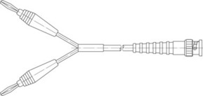 Telegärtner HF-Kabel 0,5m 1xBNC-S.2xBanan 100009738