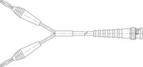 Telegärtner HF-Kabel 0,5m 1xBNC-S.2xBanan 100009738