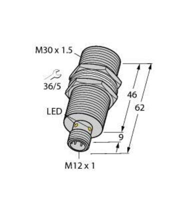 Turck Sensor induktiv BI15UMT30AP6XH1141