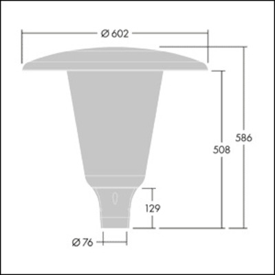 Thorn LED-Mastaufsatzleuchte Z76, 730 ARW 18L70- #92922107