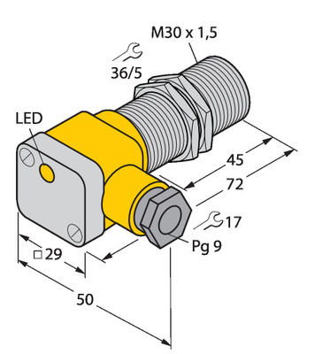 Turck Sensor induktiv BI10-G30SK-Y1X